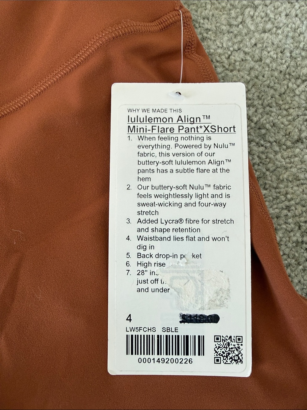 lululemon athletica High-Rise Leggings in Rust - Picture 2 of 5
